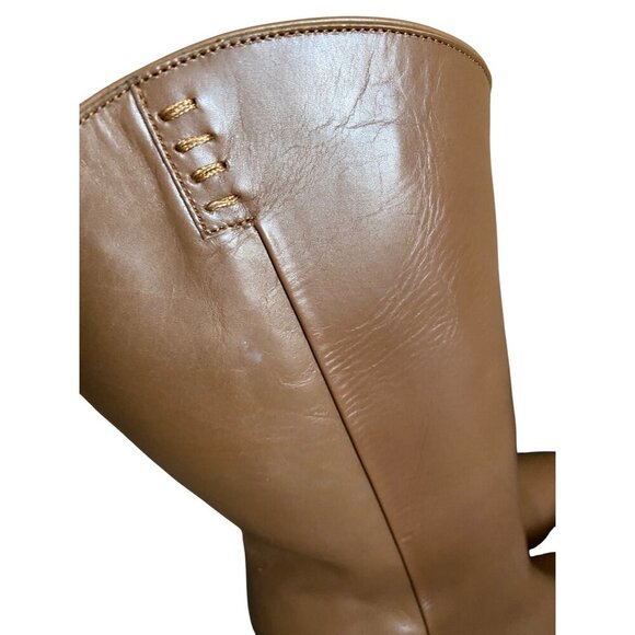 Lucchese Clarissa Western Dress Boots Sz 6.5 Tan Camel Leather Pointed Toe - Picture 11 of 16